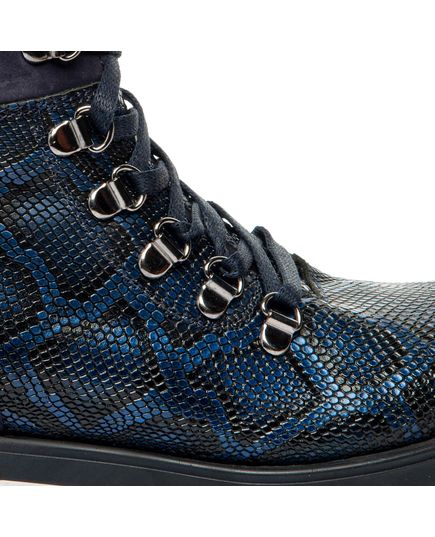 Ботинки для девочек Theo Leo темно-синего цвета, Цвет: т.синій/змія, Размер: 35, изображение 2