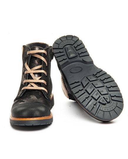 Ботинки для девочек Theo Leo разноцветные, Цвет: чорний/золотий, Размер: 27, изображение 3