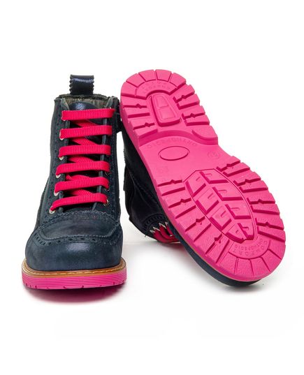 Ботинки для девочек Theo Leo синего цвета, Цвет: синій/рожевий, Размер: 21, изображение 3