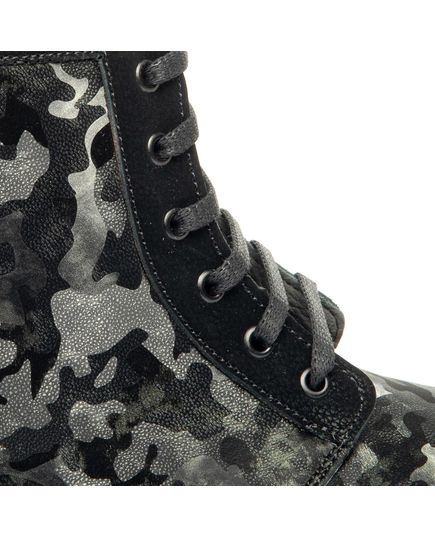 Ботинки для девочек Theo Leo серого цвета, Цвет: чорний/камуфляж, Размер: 34, изображение 4