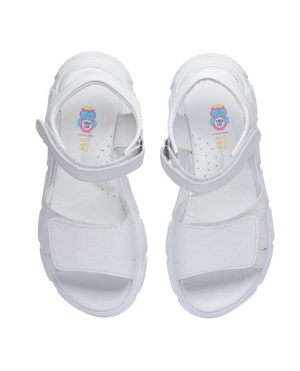 Сандалии для девочек Theo Leo белого цвета, Цвет: білий, Размер: 39, изображение 4