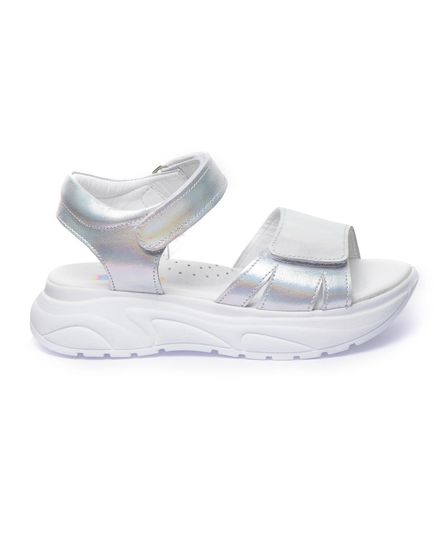 Сандалии для девочек Theo Leo серебряного цвета, Цвет: срібний, Размер: 31, изображение 5