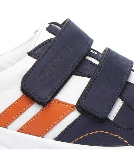 Кроссовки для мальчиков Theo Leo темно-синего и белого цветов, Цвет: т.синій/помаранчевий/білий, Размер: 27, изображение 4