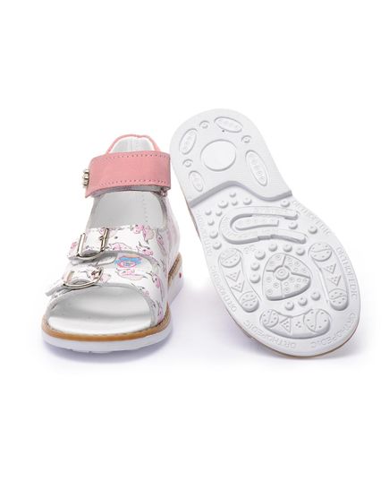 Босоножки для девочки Theo Leo белого и розового цветов, Цвет: білий/рожевий, Размер: 23, изображение 4