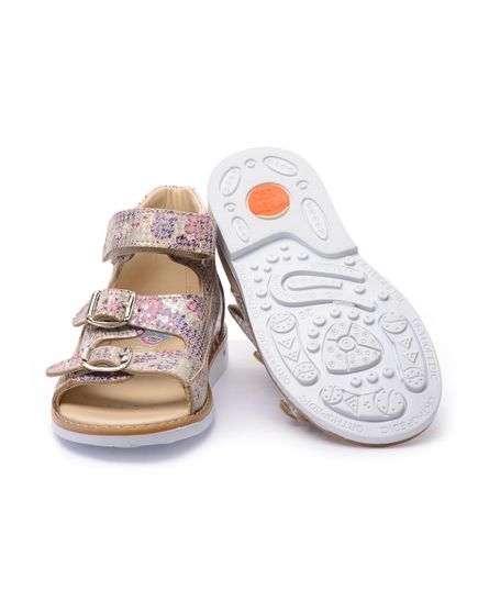 Босоніжки для дівчаток Theo Leo рожевого кольору, Колір: різнокольоровий/рожевий, Розмір: 21, зображення 2