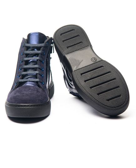 Ботинки для девочек Theo Leo темно-синего цвета, Цвет: т.синій/перламутровий, Размер: 26, изображение 4