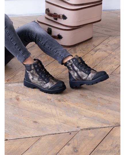 Ботинки для девочек Theo Leo черного и золотого цветов, Цвет: золотий, Размер: 40, изображение 5