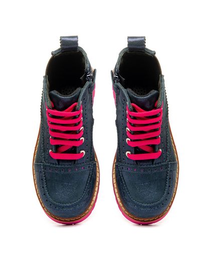 Ботинки для девочек Theo Leo синего цвета, Цвет: синій/рожевий, Размер: 21, изображение 5