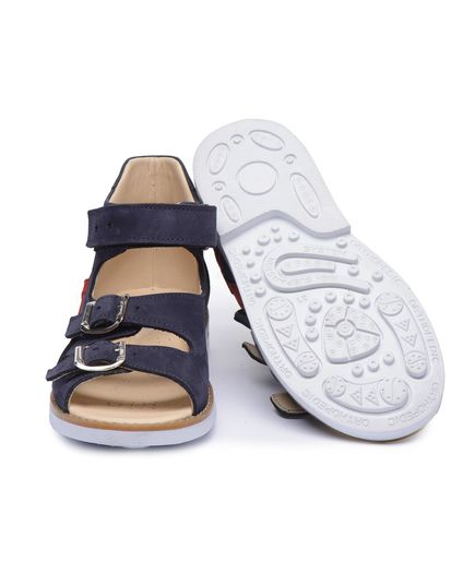 Босоножки для мальчиков Theo Leo темно-синего цвета, Цвет: т.синій/червоний, Размер: 27, изображение 2