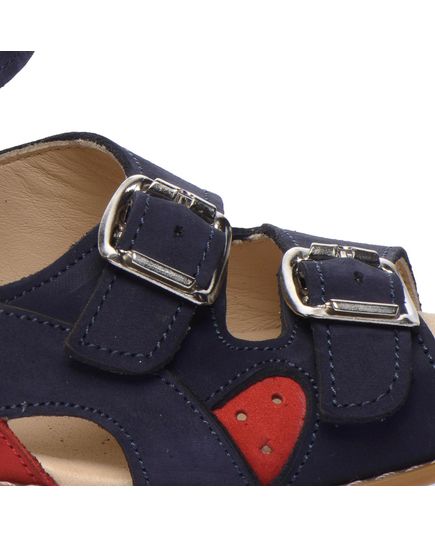 Босоножки для мальчиков Theo Leo темно-синего цвета, Цвет: т.синій/червоний, Размер: 27, изображение 3