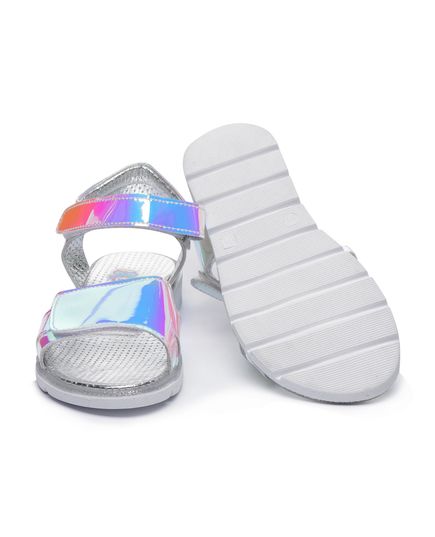 Сандалии для девочек Theo Leo серебряного цвета, Цвет: срібний, Размер: 26, изображение 2