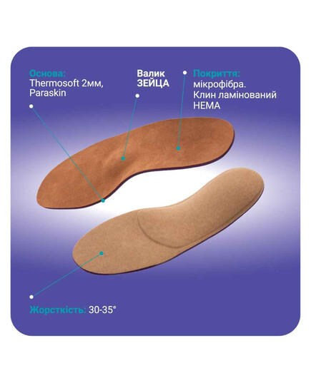 Стельки ортопедические амортизирующие Премиум OMS-172, OrtoMed, Размер: 37, изображение 2