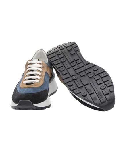 Кроссовки для мальчиков Theo Leo разноцветные, Цвет: синій/сірий, Размер: 34, изображение 2