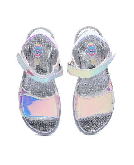 Сандалии для девочек Theo Leo серебряного цвета, Цвет: срібний, Размер: 26, изображение 4