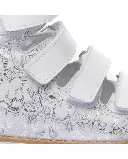 Ортопедические босоножки для девочек  1468, Цвет: срібний переламутр/білий, Размер: 31, изображение 3