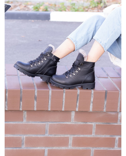 Зимові черевики для дівчаток Theo Leo чорного кольору, Колір: чорний, Розмір: 31, зображення 3