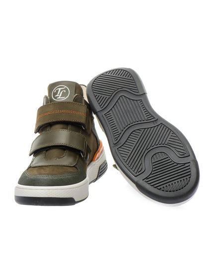 Детские демисезонные ботинки Theo Leo разноцветные, Цвет: хакі/помаранчевий, Размер: 31, изображение 3