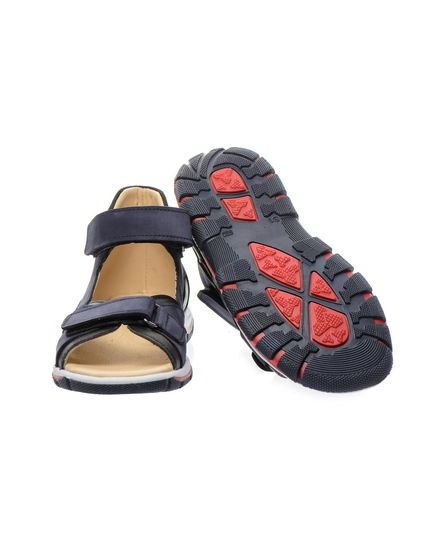 Босоніжки для хлопчиків Theo Leo темно-синього кольору, Колір: т.синій/чорний, Розмір: 35, зображення 2