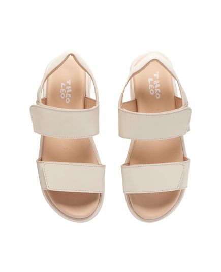 Босоніжки для дівчаток Theo Leo бежевого кольору, Колір: бежевий, Розмір: 38, зображення 3