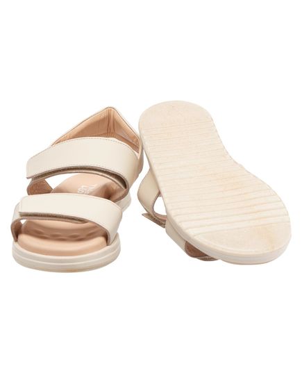 Босоніжки для дівчаток Theo Leo бежевого кольору, Колір: бежевий, Розмір: 38, зображення 2