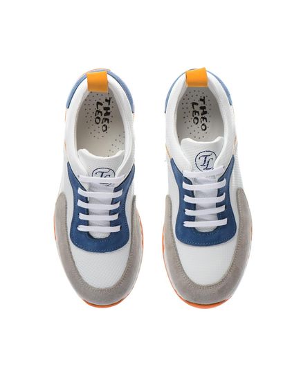 Кросівки дитячі Theo Leo білого кольору, Колір: білий/синій, Розмір: 32, зображення 3