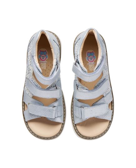 Босоніжки для дівчаток Theo Leo блакитного кольору, Колір: блакитний, Розмір: 35, зображення 3