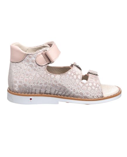 Босоніжки для дівчаток Theo Leo бежевого кольору, Колір: золотий/бежевий, Розмір: 22, зображення 2