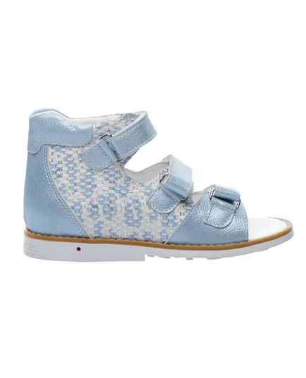 Босоніжки для дівчаток Theo Leo блакитного кольору, Колір: блакитний, Розмір: 27, зображення 3