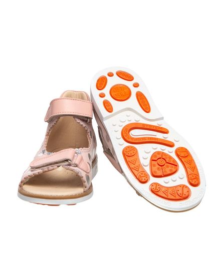 Босоножки для девочек Theo Leo розового цвета, Цвет: пудра, Размер: 24, изображение 3