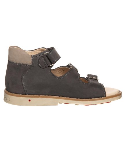 Босоножки для мальчиков Theo Leo темно-серого цвета, Цвет: т.сірий/сірий, Размер: 24, изображение 4