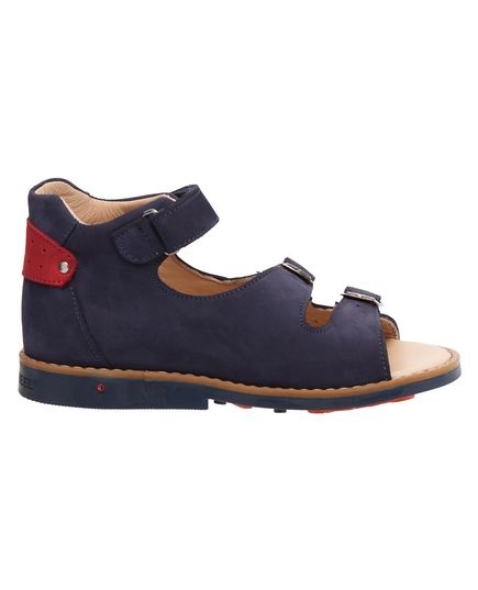 Босоніжки для хлопчика Theo Leo темно-синього кольору, Колір: т.синій/червоний, Розмір: 28, зображення 4
