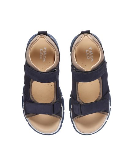 Босоножки для мальчиков Theo Leo темно-синего цвета, Цвет: т.синій/сірий, Размер: 31, изображение 4