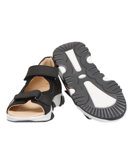 Босоніжки для хлопчиків Theo Leo чорного кольору, Колір: чорний, Розмір: 35, зображення 2