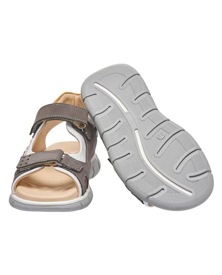 Босоножки для мальчиков Theo Leo белого и серого цветов, Цвет: сірий/білий, Размер: 37, изображение 3