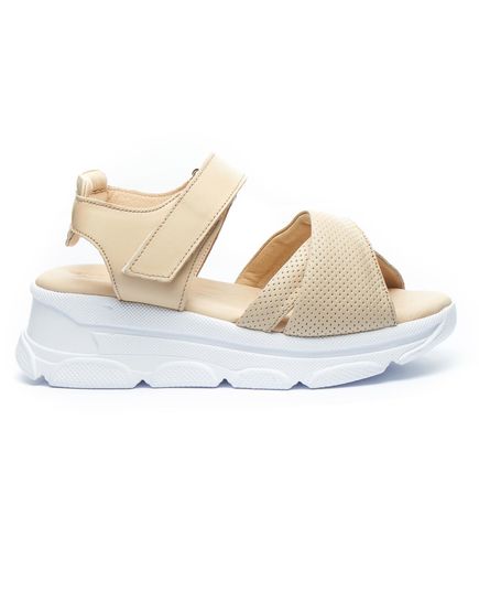 Сандалии для девочек Theo Leo бежевого цвета, Цвет: бежевий, Размер: 38, изображение 4