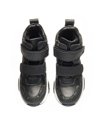 Ботинки для мальчиков Theo Leo черного цвета, Цвет: чорний/камуфляж, Размер: 27, изображение 3