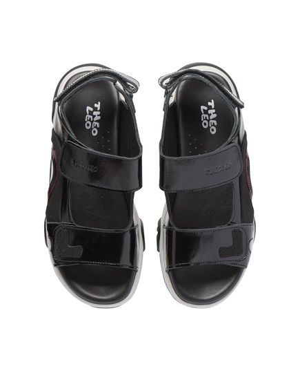 Босоножки для девочек Theo Leo черного цвета, Цвет: чорний, Размер: 34, изображение 3