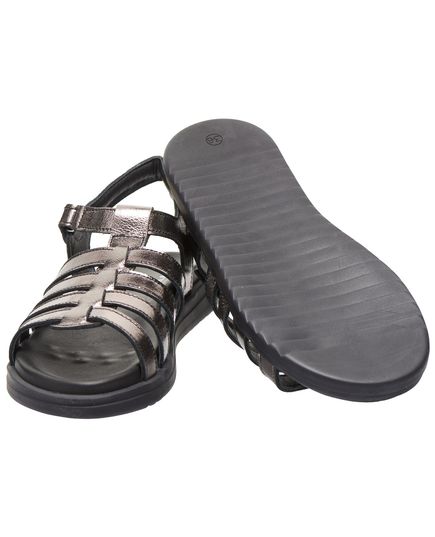 Босоножки для девочек Theo Leo цвет антрацит серый, Цвет: антрацит, Размер: 33, изображение 2