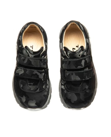 Кросівки дитячі Theo Leo чорного кольору, Колір: чорний/камуфляж, Розмір: 28, зображення 3