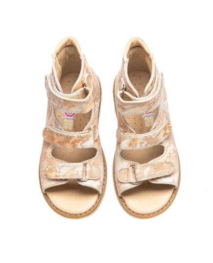 Ортопедические босоножки для девочек Theo Leo бежевого цвета, Цвет: бежевий, Размер: 29, изображение 4