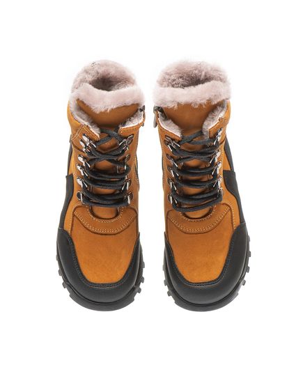 Зимние детские сапоги Theo Leo горчичного цвета, Цвет: рудий/чорний, Размер: 33, изображение 4