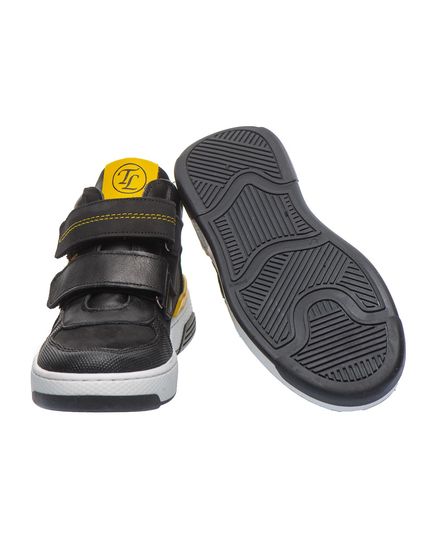 Ботинки для мальчиков Theo Leo черного и желтого цветов, Цвет: чорний/жовтий, Размер: 31, изображение 2