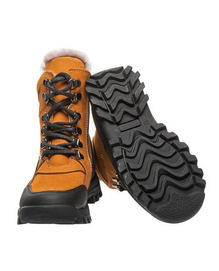 Зимние детские сапоги Theo Leo горчичного цвета, Цвет: рудий/чорний, Размер: 33, изображение 3