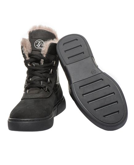 Зимние ботинки для девочек Theo Leo черного цвета, Цвет: чорний, Размер: 36, изображение 3