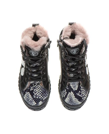 Зимові черевики для дівчаток Theo Leo чорного та білого кольорів, Колір: чорний/білий, Розмір: 34, зображення 5