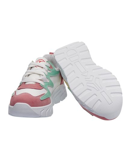 Кросівки для дівчаток Theo Leo різнокольорові, Колір: білий/рожевий/жовтий/м'ятний, Розмір: 31, зображення 2