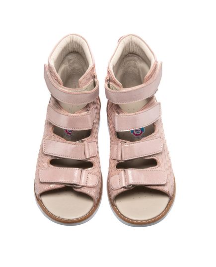 Ортопедичні босоніжки для дівчаток Theo Leo бежевого кольору, Колір: бежевий, Розмір: 32, зображення 3