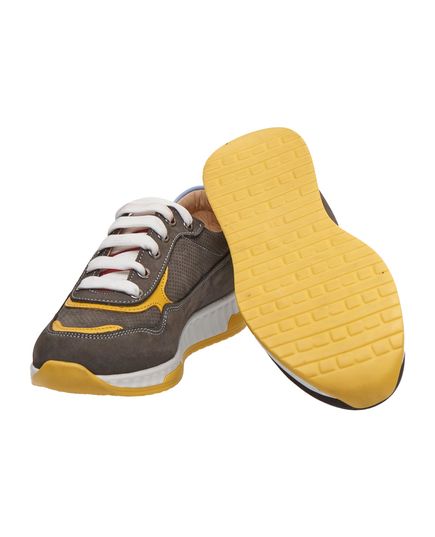 Кросівки дитячі Theo Leo сірого кольору, Колір: т.сірий/жовтий, Розмір: 31, зображення 2