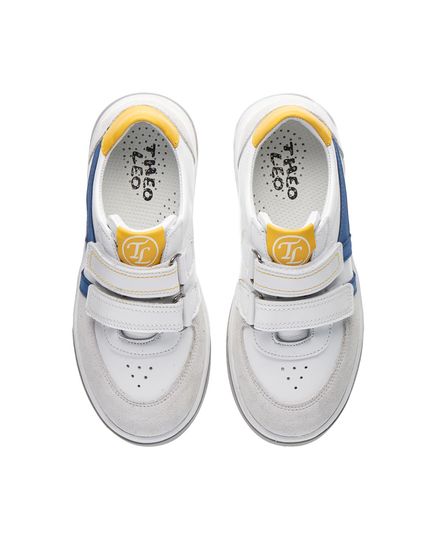 Кеди для хлопчиків Theo Leo біло-синього кольору, Колір: білий/синій, Розмір: 31, зображення 4