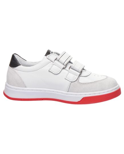 Кеды для мальчиков Theo Leo белого и красного цветов, Цвет: білий/червоний, Размер: 26, изображение 2